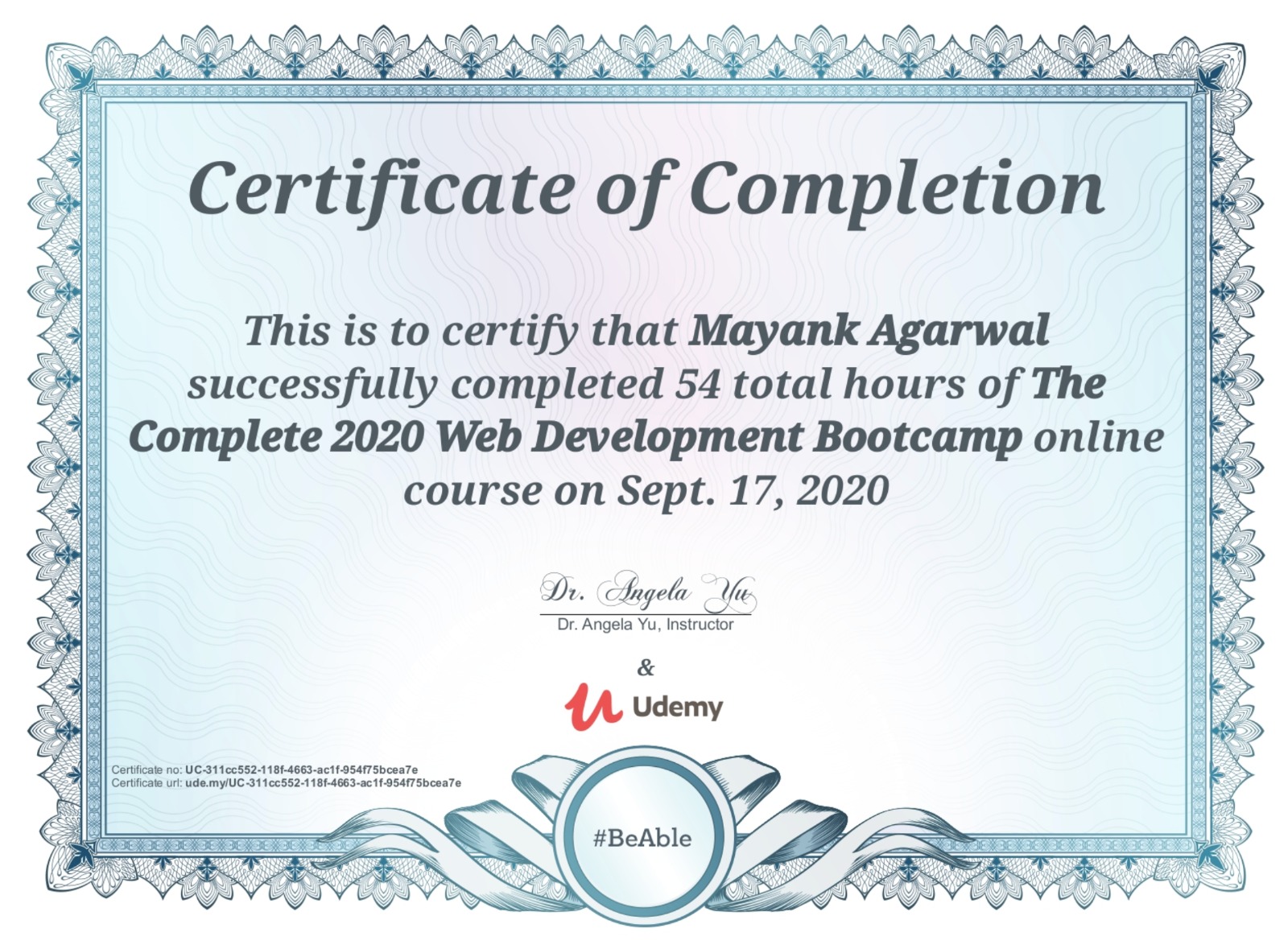 Full Stack Web Development Certificate